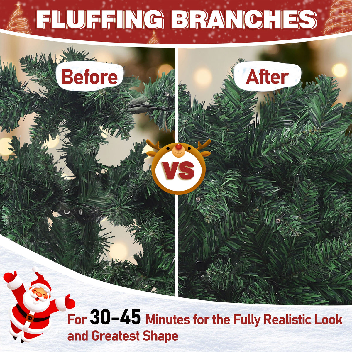 6FT Slim Pencil Christmas Tree Pre-lit with Lights, Artificial Holiday Christmas Tree Home Decoration