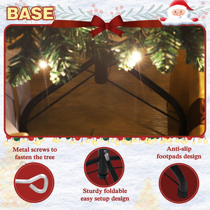 6FT Slim Pencil Christmas Tree Pre-lit with Lights, Artificial Holiday Christmas Tree Home Decoration