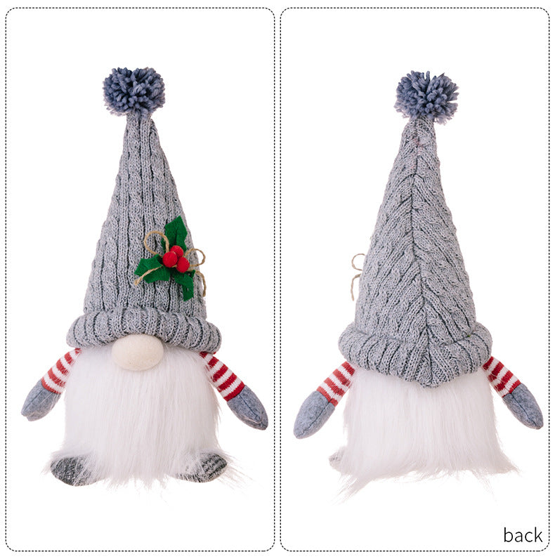 grey christmas garden gnome set of 2 gnomes nordic swedish gnome figurines