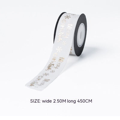 white mesh ribbon for christmas
