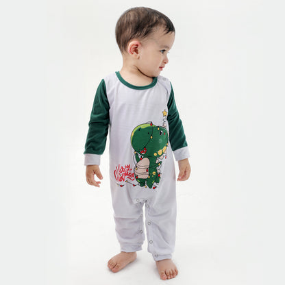Family matching christmas green pajamas set
