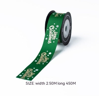 green and gold christmas ribbon 