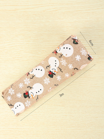 Burlap Christmas ribbon 2.3" x 3.2 yard