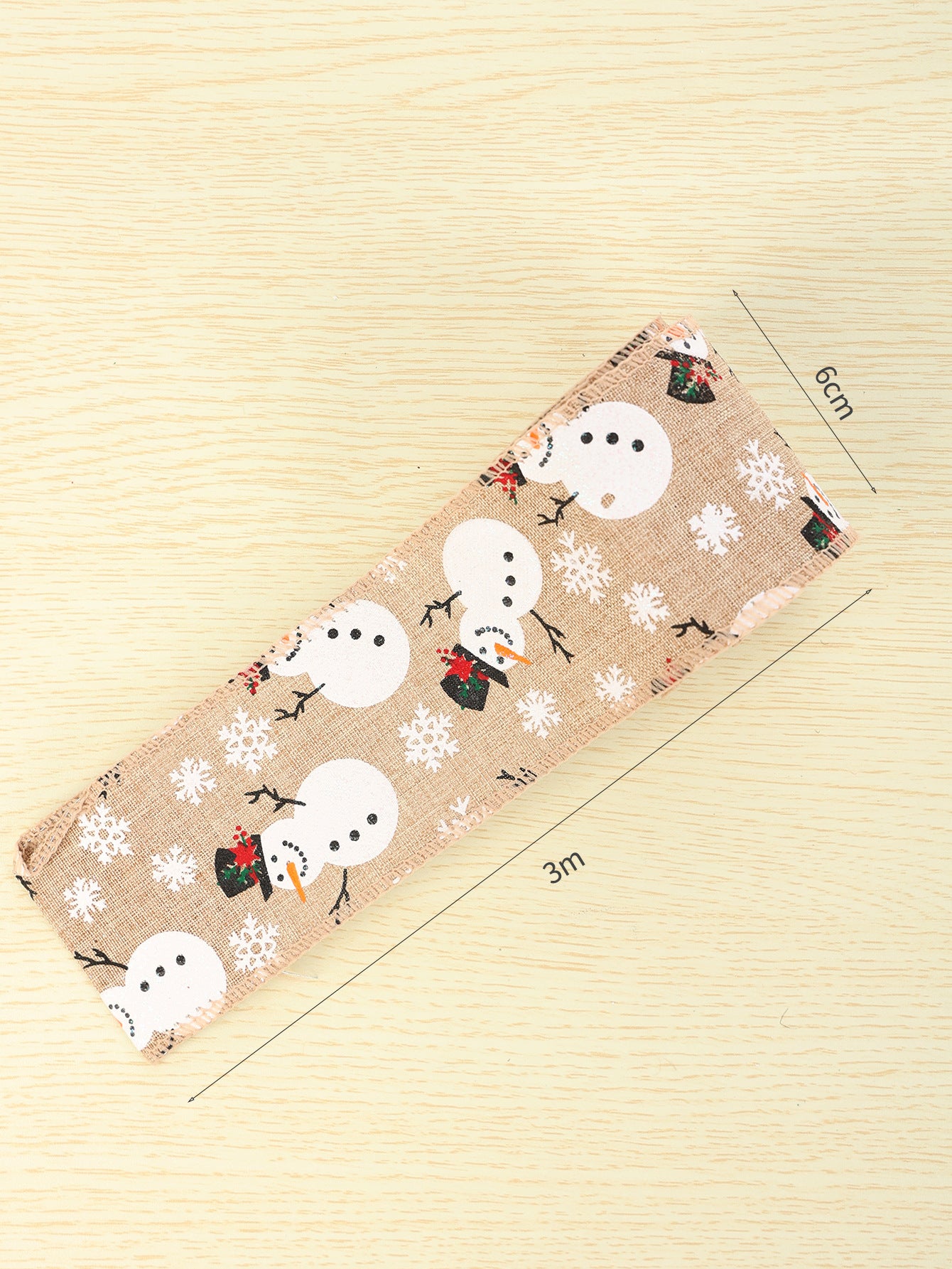 Burlap Christmas ribbon 2.3" x 3.2 yard