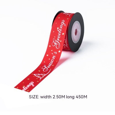 red season's greetings  christmas ribbon 