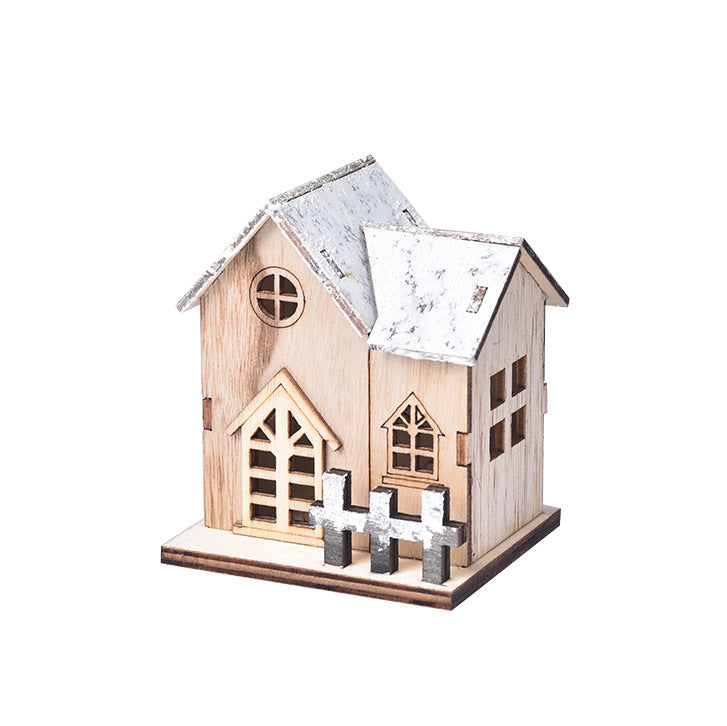 Pre-Lit Pine Wooden Christmas Village