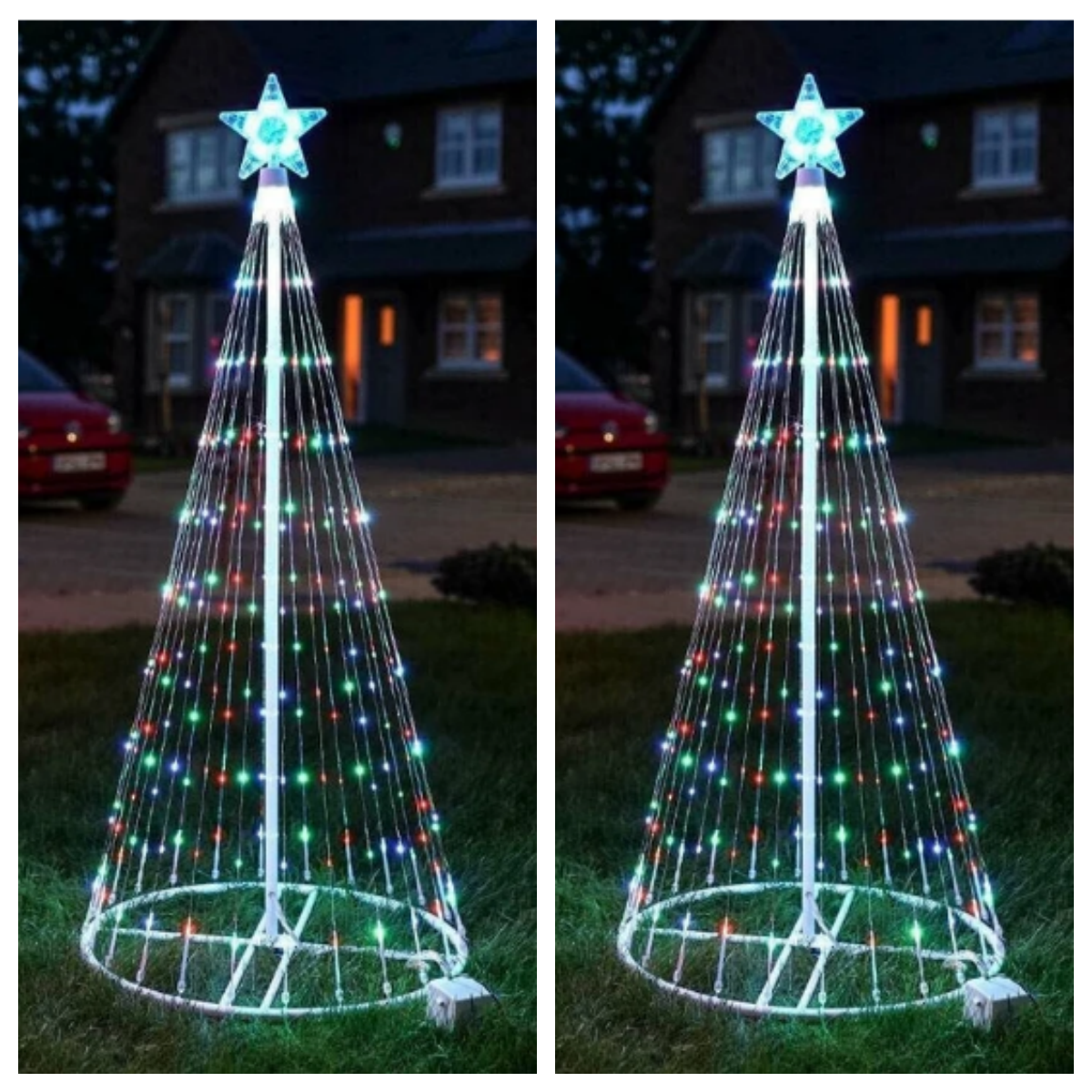 9 foot Pre-lit LED Animated Outdoor Christmas Tree Decorations flagpole.
