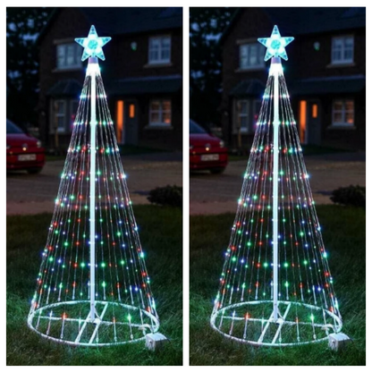 9 foot Pre-lit LED Animated Outdoor Christmas Tree Decorations flagpole.