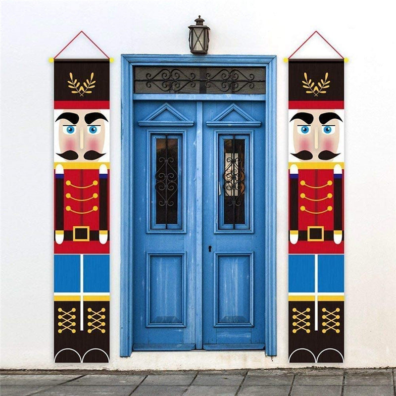 Front door and porch Christmas Outdoor Banner