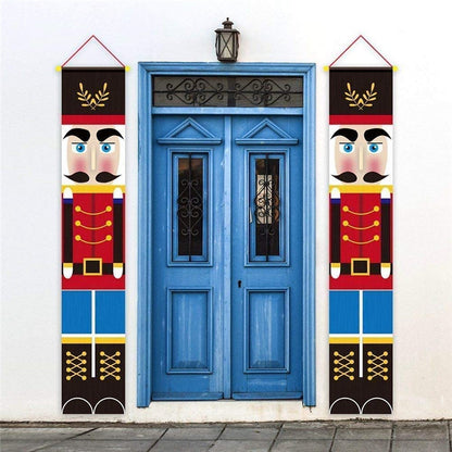 Front door and porch Christmas Outdoor Banner