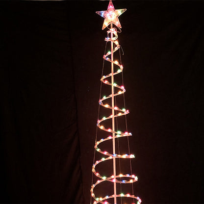 6' LED Spiral Christmas Tree Light Outdoor sculpture with remote control.