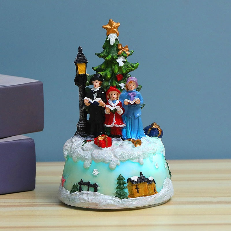 Musical Luminous Animated Resin christmas village set