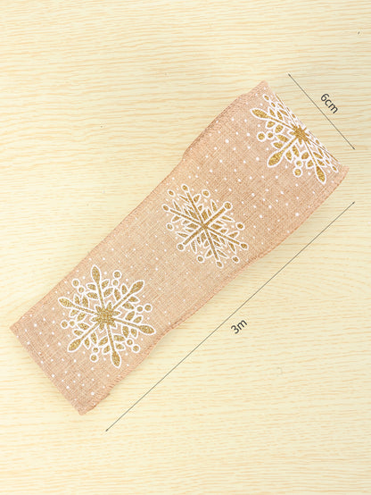 Burlap Christmas ribbon 2.3" x 3.2 yard