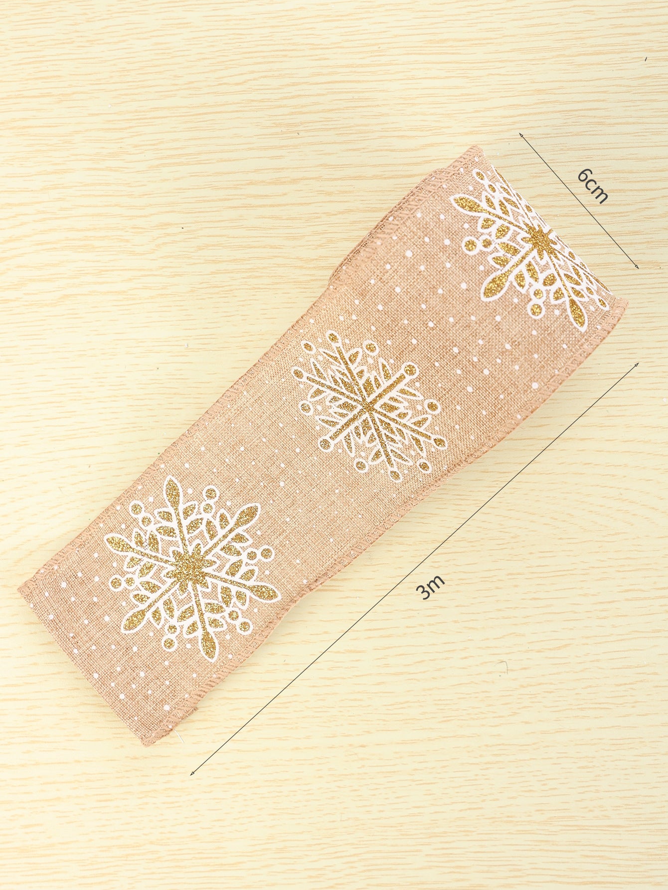 Burlap Christmas ribbon 2.3" x 3.2 yard
