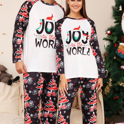 Christmas Joy print Homewear Pajamas matching set