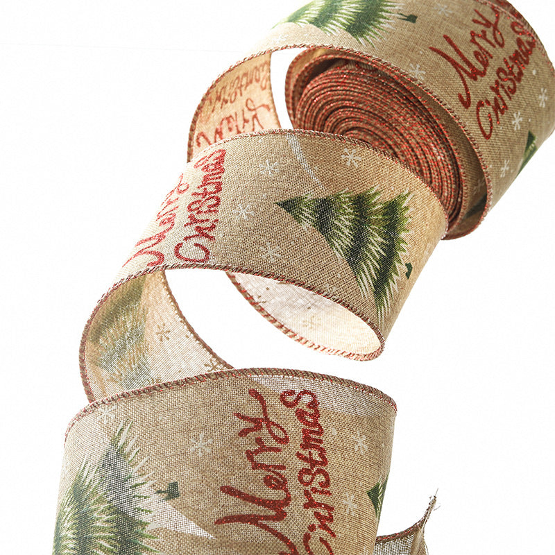 Merry Christmas Ribbon 2.4"x 10 yard / Roll