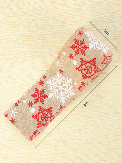 Burlap Christmas ribbon 2.3" x 3.2 yard