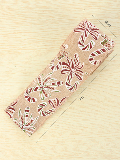 Burlap Christmas ribbon 2.3" x 3.2 yard