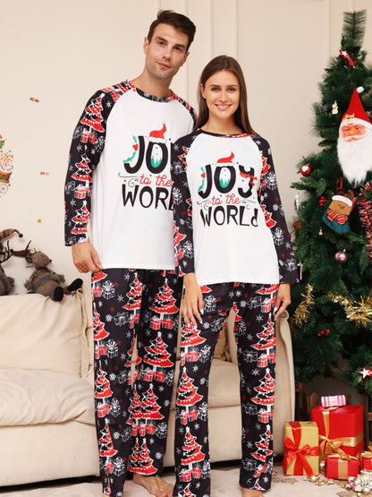 Christmas Joy print Homewear Pajamas matching set