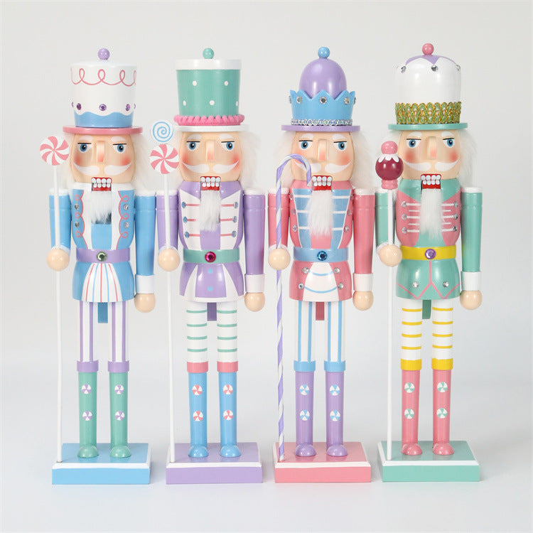 16" PINK Candy Cane Nutcracker