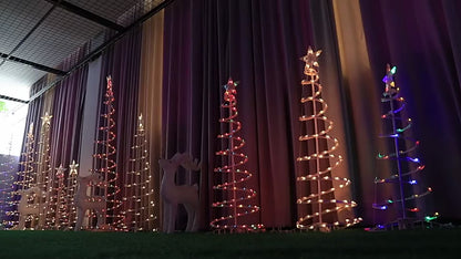 6' LED Spiral Christmas Tree Light Outdoor sculpture with remote control.