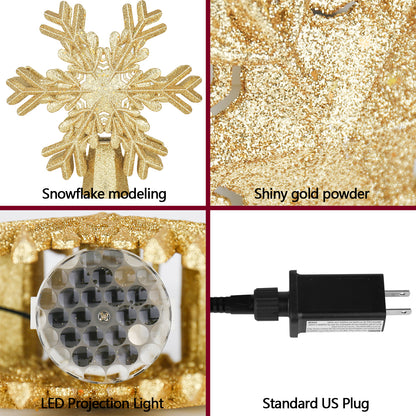 Pre-lit snowflake Tree Topper. 8.8"