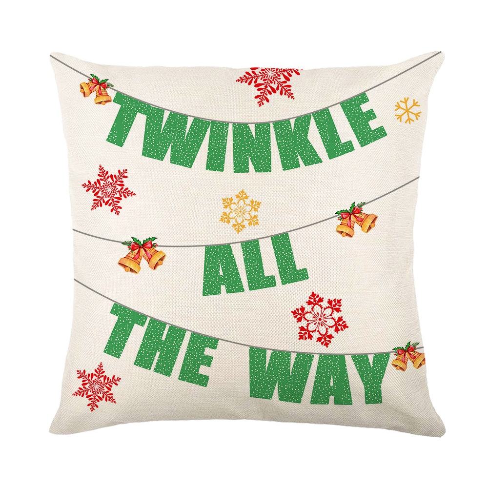 twinkle all the way Set of 4 Christmas Decorations Christmas Pillow Covers 18 x 18 Inches
