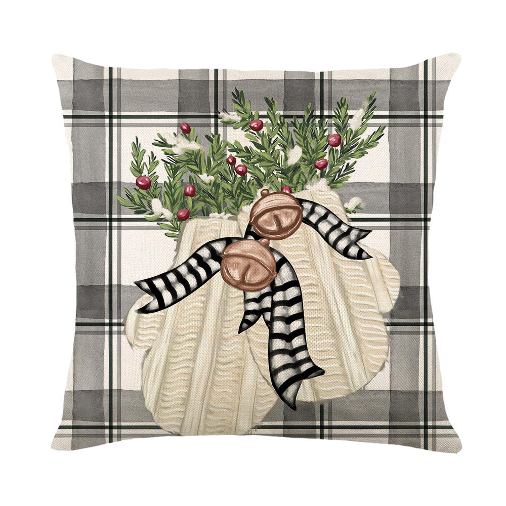 Deer and snowman Christmas cushion cover 18x18 set of 4