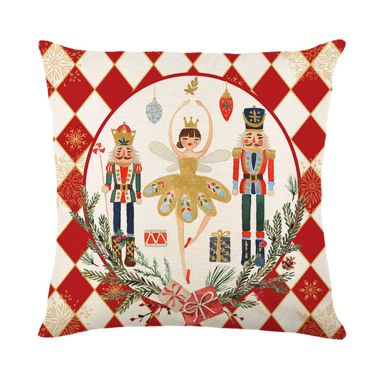 Nutcracker Christmas cushion cover 18x18 set of 4