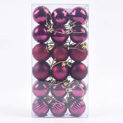 violet 36pcs Christmas Tree Ornaments Baubles, holiday ornaments