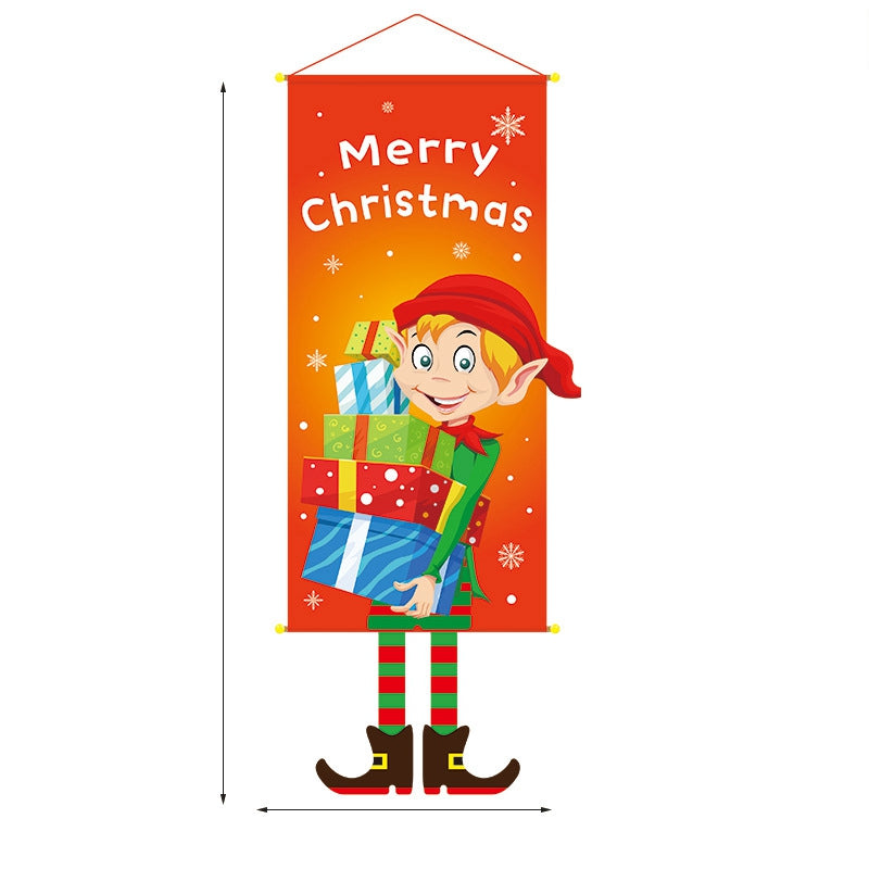 43-inch elf Christmas Outdoor banner for christmas decoration.