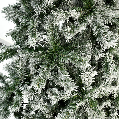 7ft Artificial snowflake christmas tree closeup picture