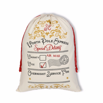 personalized large christmas gift bag sack north pole express delivery