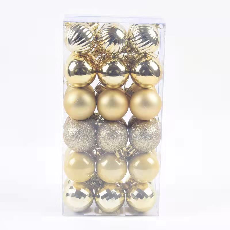 golden 36pcs Christmas Tree Ornaments Baubles, holiday ornaments