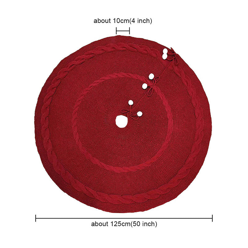 50inch Red christmas tree skirt product details