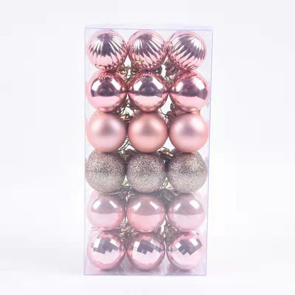 pink 36pcs Christmas Tree Ornaments Baubles, holiday ornaments