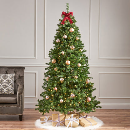 7-foot Pre-Lit Artificial Christmas Tree with LED lights.