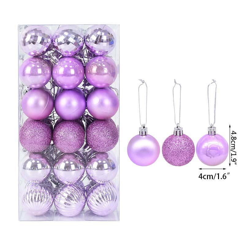 pink shades 36pcs Christmas Tree Ornaments Baubles, holiday ornaments
