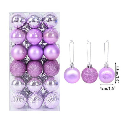 pink shades 36pcs Christmas Tree Ornaments Baubles, holiday ornaments
