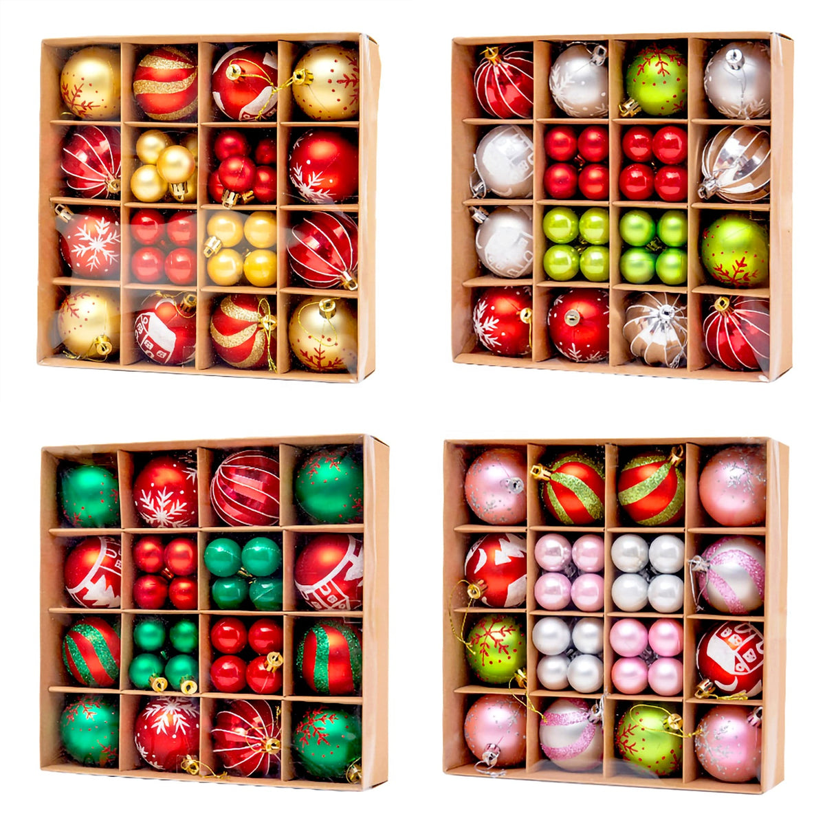 42 pcs Merry christmas Ornament Set 