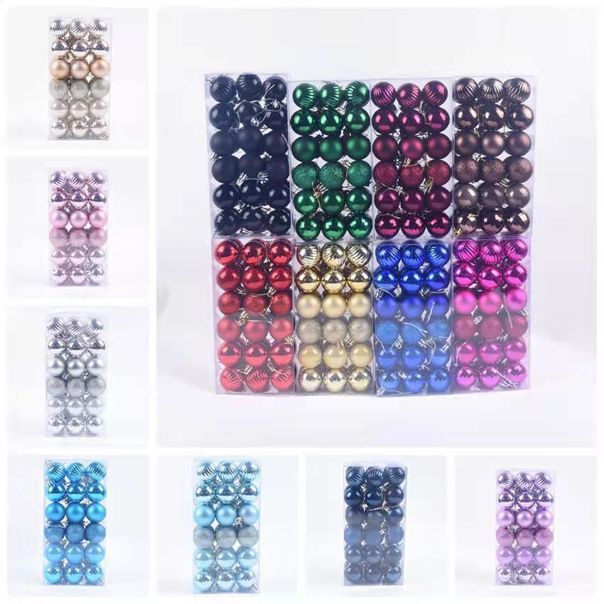 36pcs Christmas Tree Ornaments Baubles, holiday ornaments