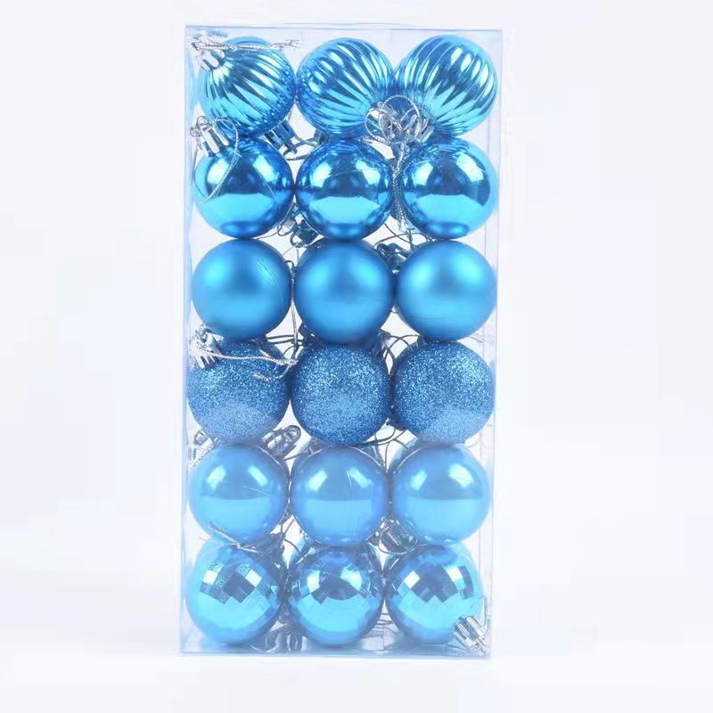 ocean blue sky blue 36pcs Christmas Tree Ornaments Baubles, holiday ornaments