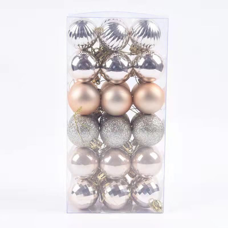 gold and silver and diamond 36pcs Christmas Tree Ornaments Baubles, holiday ornaments