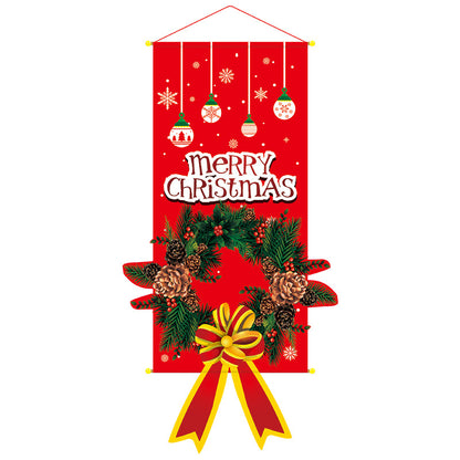 43-inch merry Christmas wreath  Outdoor banner for christmas decoration.