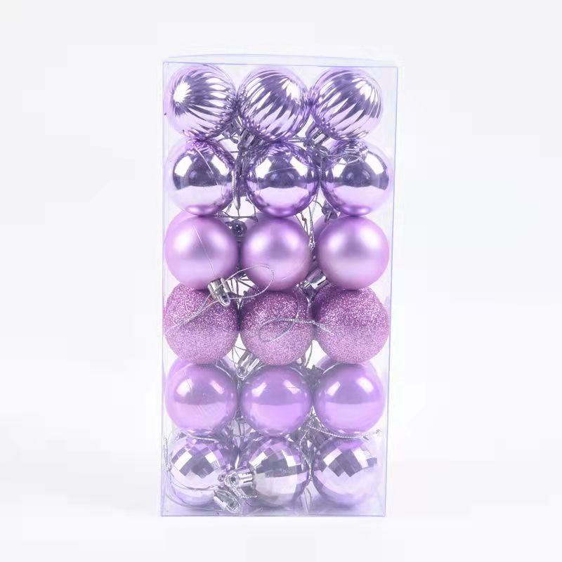 light purple 36pcs Christmas Tree Ornaments Baubles, holiday ornaments