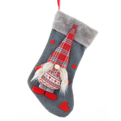 Nordic gnome tomte Christmas Stocking/ Scandinavian Tomte Holiday Scandinavian stocking for christmas