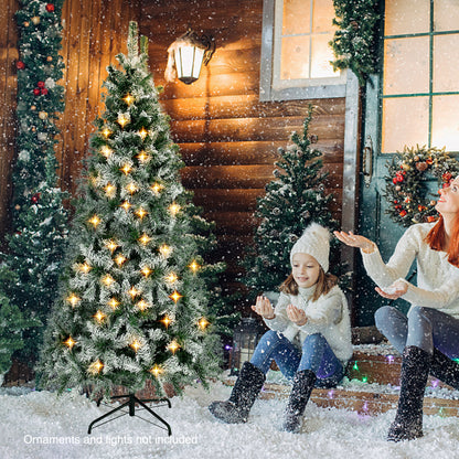 7ft Artificial snowflake christmas tree demonstration picture