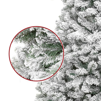 6ft Snow white flocked artificial Christmas tree pine from wreathhaven