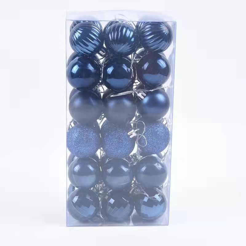 navy blue 36pcs Christmas Tree Ornaments Baubles, holiday ornaments