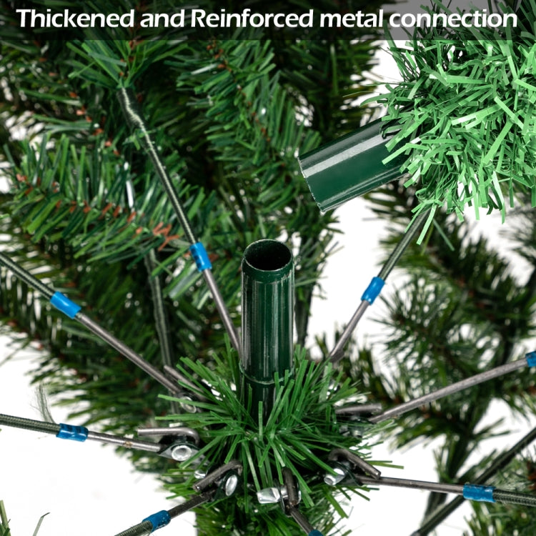 6FT Indoor and Outdoor Christmas Tree with Branches and Pine Cones, christmas tree base close up picture